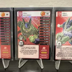 Dragon Ball Z Panini Cell Imperfect Semi-Perfect Perfect Card Lot 3 Holo DR1-DR3 - Image 3