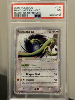 Pokemon TCG 2006 Rayquaza Ex-holo Black Star Promo PSA 7 - Image 1