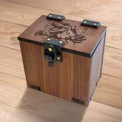 Dinosaur Commander Deck Box, 100+ Cards, Dice Tray, MTG Deck Box Handmade Wood - Image 2