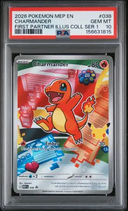 Charmander 038 + Squirtle 039 + Bulbasaur 037 - Pokemon First Partner PSA 10 #10 - Image 3
