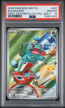 Charmander 038 + Squirtle 039 + Bulbasaur 037 - Pokemon First Partner PSA 10 #10 - Image 5