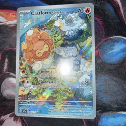 Pokemon TCG Castform 195/191 Sv08: Surging Sparks Holo - Image 2