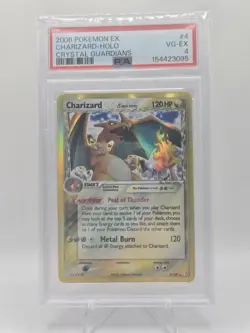 2006 Pokemon CHARIZARD Holo 4/100 - Crystal Guardians - PSA 4 - Image 1