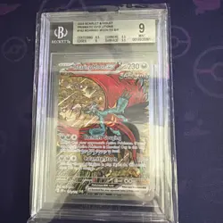 Pokemon Scarlet and Violet Prismatic Evolutions Roaring Moon EX 2025 BGS 9 Mint - Image 1