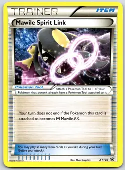 POKEMON XY PROMO MAWILE SPIRIT LINK XY105 PROMO NON HOLO NM - Image 1