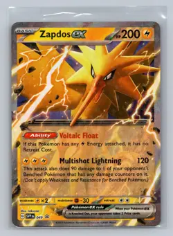 Zapdos ex 049 Holo Promo Scarlet & Violet Promo Pokemon NM - Image 1
