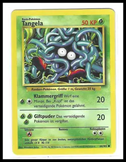 Tangela 66/102 German Pokemon Base Set Germany - MP - Image 1