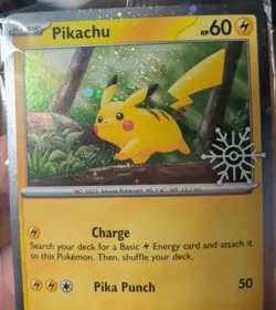 Pokemon TCG -*2 Swirl* Pikachu 025/165 & Eevee 133/165 Snowflake Stamp❄- SEALED - Image 2