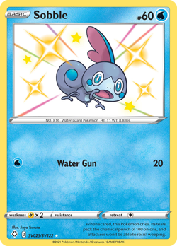 Sobble SV025/SV122 Shiny Rare Shining Fates Shiny Vault Pokemon Near Mint - Image 1