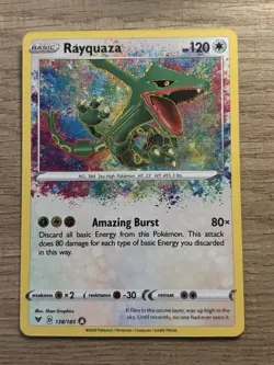 Rayquaza 138/185 SWSH04 Vivid Voltage Amazing Rare Holo Pokemon TCG EN - Image 1