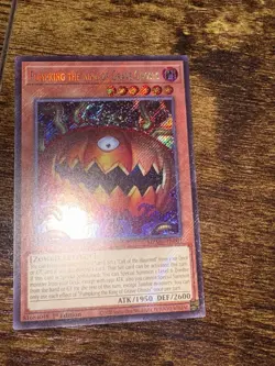 Yu-Gi-Oh! Pumpking King of Grave Ghosts HOLO BLEED 1st Ed Secret Rare MZMU-EN001 - Image 3