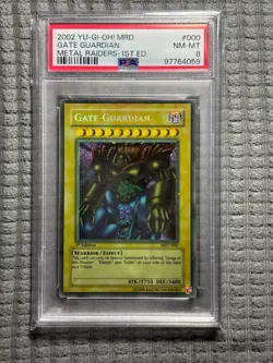 Yu-Gi-Oh Gate Guardian MRD-000 Metal Raiders 1st Edition FADED PSA 8 - Image 1