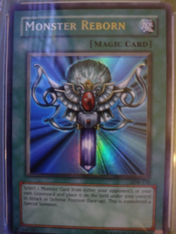 2002 Yu-Gi-Oh Monster Reborn Holo Ultra Rare PSA Graded 5 LOB-118 Unlimited - Image 2