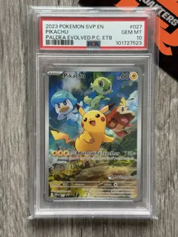 Pikachu Paldea Evolved Pokemon Center ETB Stamped Promo SVP EN 027 PSA 10 - Image 1