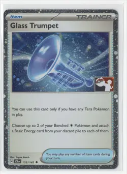 Pokemon Prize Pack Series 7 Glass Trumpet 135/142 Cosmos Holo - Play Stamp - Image 1