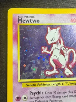 Mewtwo - 10/130 - Holo Rare - Unlimited Edition LP, English Pokemon Base Set 2 - Image 3
