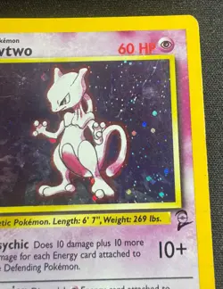 Mewtwo - 10/130 - Holo Rare - Unlimited Edition LP, English Pokemon Base Set 2 - Image 4
