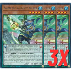Yugioh Saion the Vaylantz Archer (TAMA-EN002) 1st Edition RARE (NEAR MINT) (3X) - Image 1