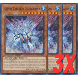 Yugioh Icejade Creation Aegirocassis (POTE-EN010) (NEAR MINT) (3X) - Image 1
