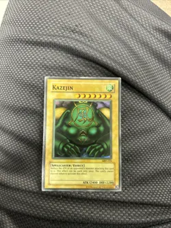 Yugioh Kazejin Metal Raiders Super Rare MRD-026 Faded Original Print Konami 2002 - Image 1