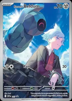 Pokemon TCG Steven's Beldum SVP 207 Rival Battle Deck Black Star Promo Card NM - Image 1
