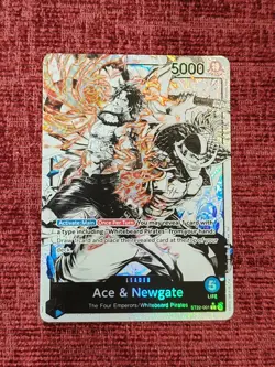 ST22-001 Ace & Newgate (Alt Art Leader) One Piece Card Game English - Image 1