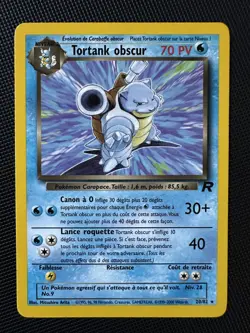 Tortank obscur 20/82 Rare Team Rocket 2000 Francais FR Pokemon Card - Image 1