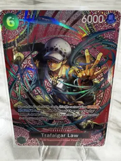 Bandai One Piece Trafalgar Law SP OP13 Full Art Foil Blocker 6000 Power - Image 1