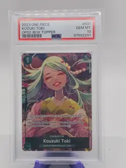 2023 Kouzuki Toki PSA 10 Box Topper OP02-031 Paramount War One Piece English - Image 1