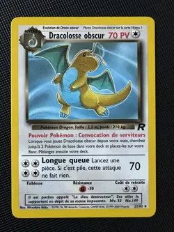 Dracolosse obscur 22/82 Rare Team Rocket 2000 Francais FR Pokemon Card - Image 1