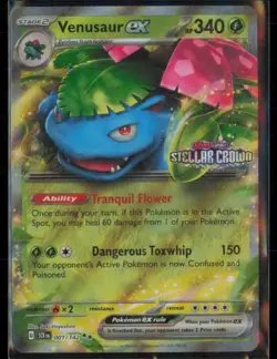 Venusaur ex (Stellar Crown Stamp) Holofoil Double Rare Miscellaneous Cards & Pro - Image 1
