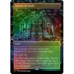 FOIL CAVERN OF SOULS (BORDERLESS) The Lost Caverns Of Ixalan LCI Magic MTG CARD - Image 1