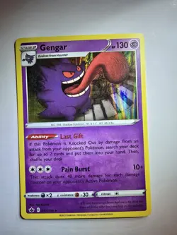 Pokemon TCG Gengar Chilling Reign Holo Rare Card 057/198 NM Condition - Image 1