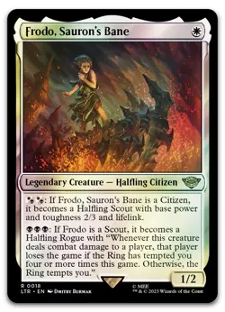Frodo, Sauron's Bane #18 (Foil) (NM) Lord of the Rings LTR Magic MTG - Image 1