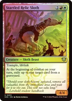 NM Foil Startled Relic Sloth, MTG, Secrets of Strixhaven, Magic, 233 - Image 1