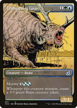 MTG Trumpeting Gnarr Showcase ** Ikoria: Lair of Behemoths ** English (NM) - Image 1