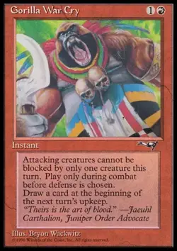 MTG Magic the Gathering Gorilla War Cry (73b/199) Red Alliances LP BULK DISCOUNT - Image 1