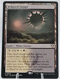 Eclipsed Steppe R 0053 Commander Secrets Of Strixhaven NM Magic The Gathering - Image 1