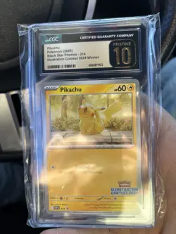 POKEMON CGC PRISTINE 10 PIKACHU ILLUSTRATION CONTEST WINNER 2024 #214 PROMO - Image 1