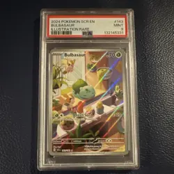 Pokemon Bulbasaur 143/142 Sv07: Stellar Crown Illustration Rare Holo PSA 9 - Image 1
