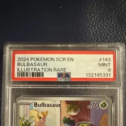 Pokemon Bulbasaur 143/142 Sv07: Stellar Crown Illustration Rare Holo PSA 9 - Image 3
