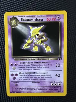 Alakazam obscur 18/82 Rare Team Rocket 2000 Francais FR Pokemon Card - Image 1