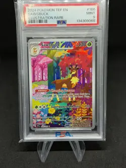 Pokemon Sawsbuck Holo Card 166/162SV05: Temporal Forces PSA 9 - Image 1