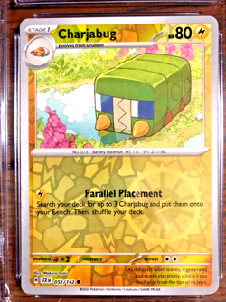Charjabug Reverse Holo #052 - CGC MINT+ 9.5 - 2024 Stellar Crown - Pokemon TCG - Image 2