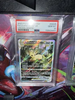 Pokemon Leafeon VSTAR GG35 Crown Zenith Galarian Gallery PSA 10 Ultra Rare Holo - Image 1