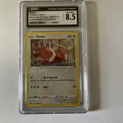 Pokemon Eevee Cosmos Holo #SWSH175 Fusion Strike 2021 - CGC 8.5 - Image 1