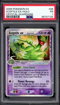 2006 Pokemon EX Crystal Guardians Sceptile EX-Holo #96 PSA 1 POOR - Image 1