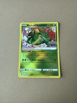 Pokemon TCG Radiant Venusaur Pokemon GO 004/078 Holo Radiant Rare - Image 1
