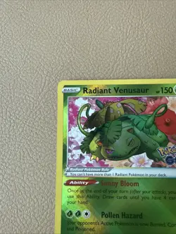 Pokemon TCG Radiant Venusaur Pokemon GO 004/078 Holo Radiant Rare - Image 2