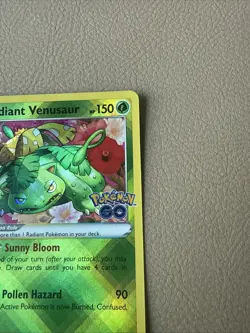 Pokemon TCG Radiant Venusaur Pokemon GO 004/078 Holo Radiant Rare - Image 3